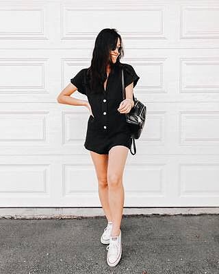 Vixen Romper Black