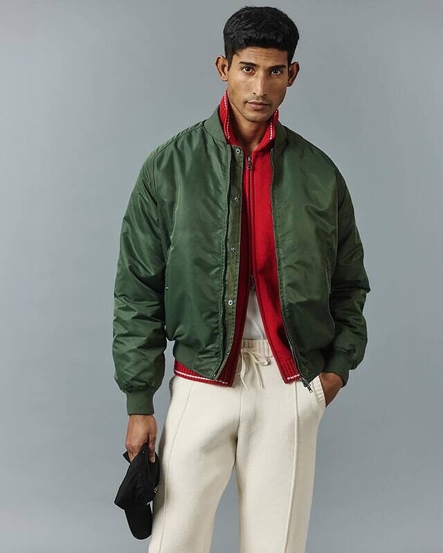Men's Knitted Zip Up Cardigan | Cotton | Red | Percival Menswear