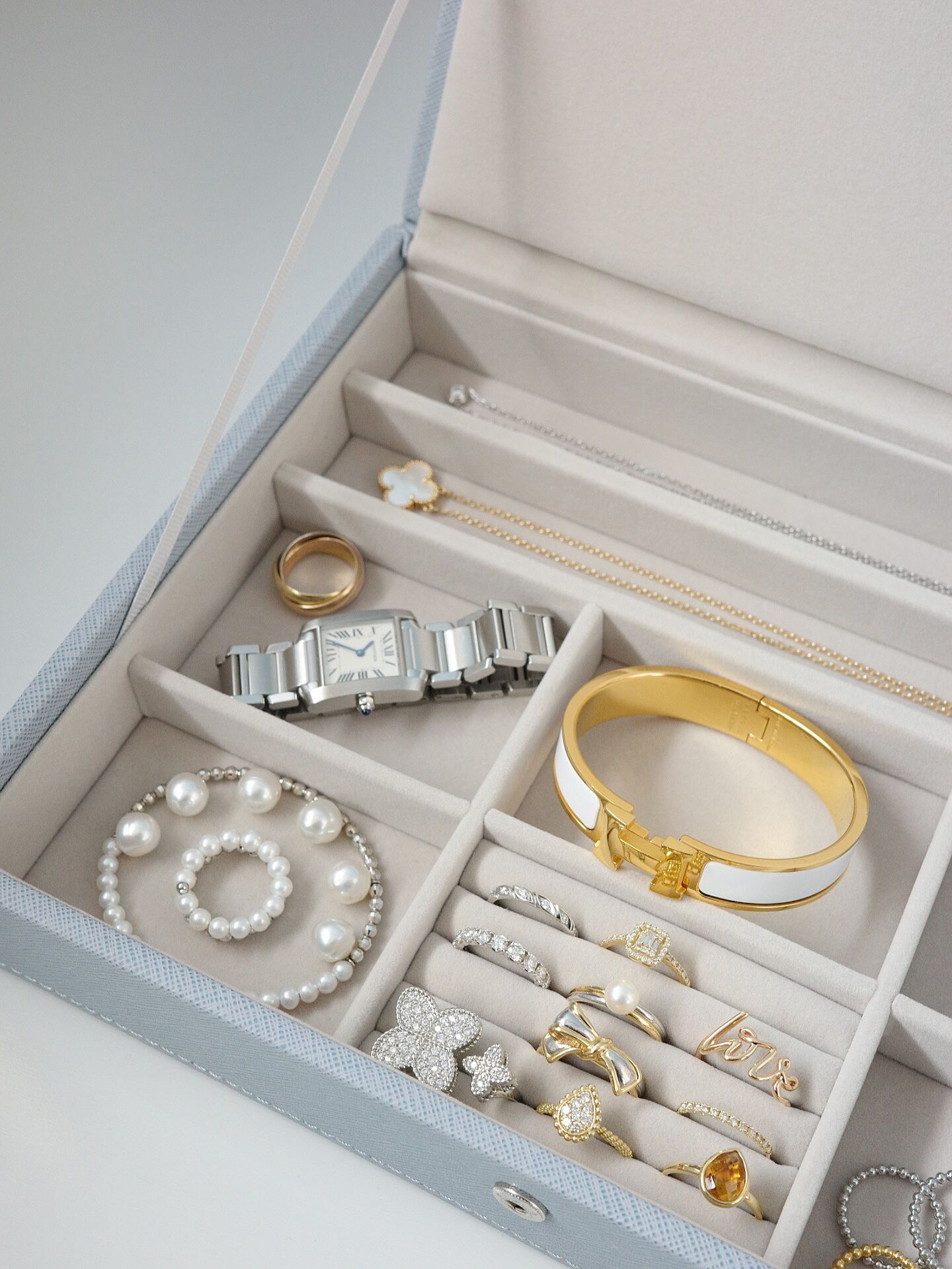 スフィア Spring is here Crystal Spring Box Stackers Black Classic Jewellery Box Lid – STACKERS LONDON