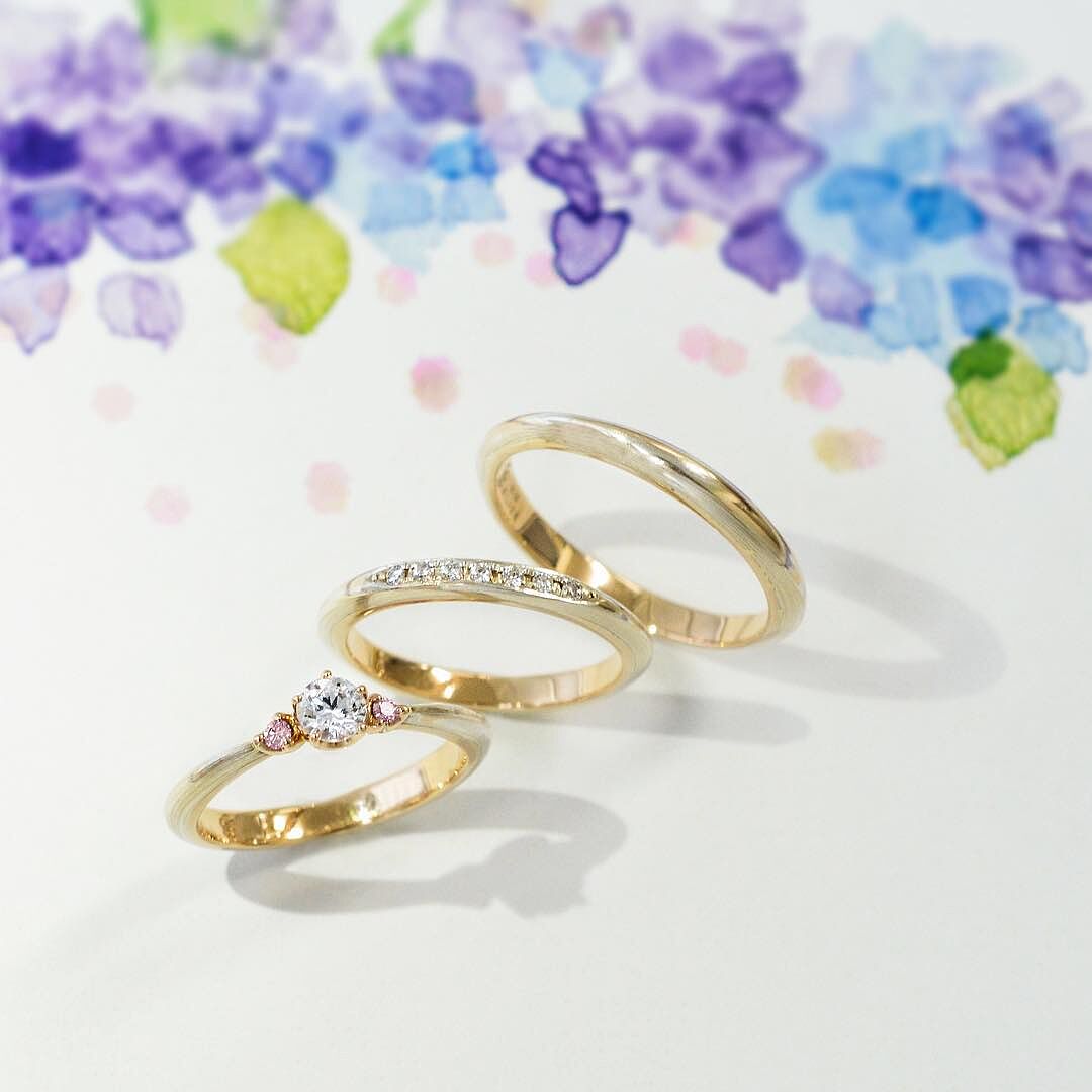 【杢目金屋 】K18/SVマリッジリング　結婚指輪　12号 恋桜 m_koisakura.png