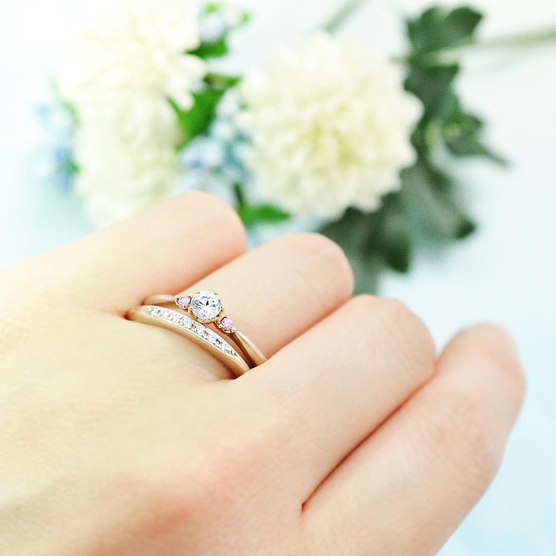 【杢目金屋 】K18/SVマリッジリング　結婚指輪　12号 恋桜 婚約指輪「恋桜」 | 結婚指輪・婚約指輪の杢目金屋