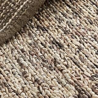 Octon Hand Woven Jute Rug - Natural & Dark Brown