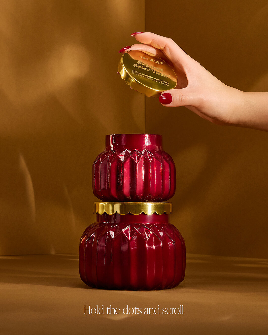 Sugared Spice Twist Royal Gem Signature Candle 19 oz | Capri Blue