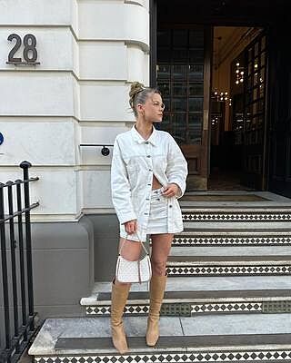Shop the With The Band Accent Stitch Mini Skirt White