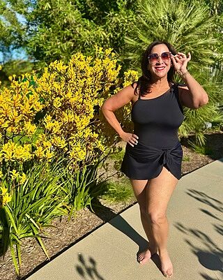 Contours by Coco Reef Rosaline One Shoulder Sarong Bra Sized One Piece Swimsuit - Keepsake