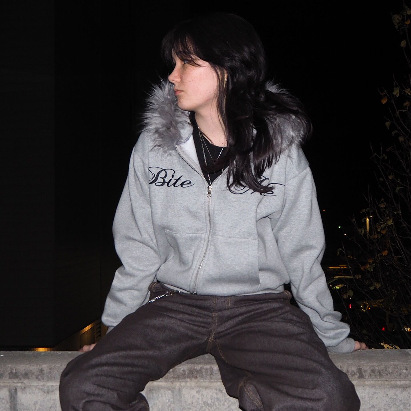 Oversized Fur Zip-Up Hoodie CO529 - Acubi style | LEWKIN