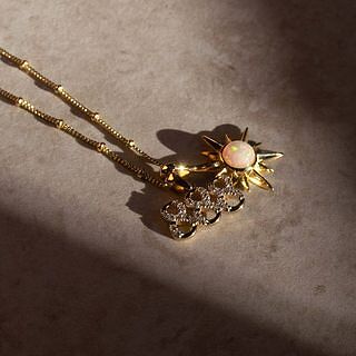 Opal Sun Necklace