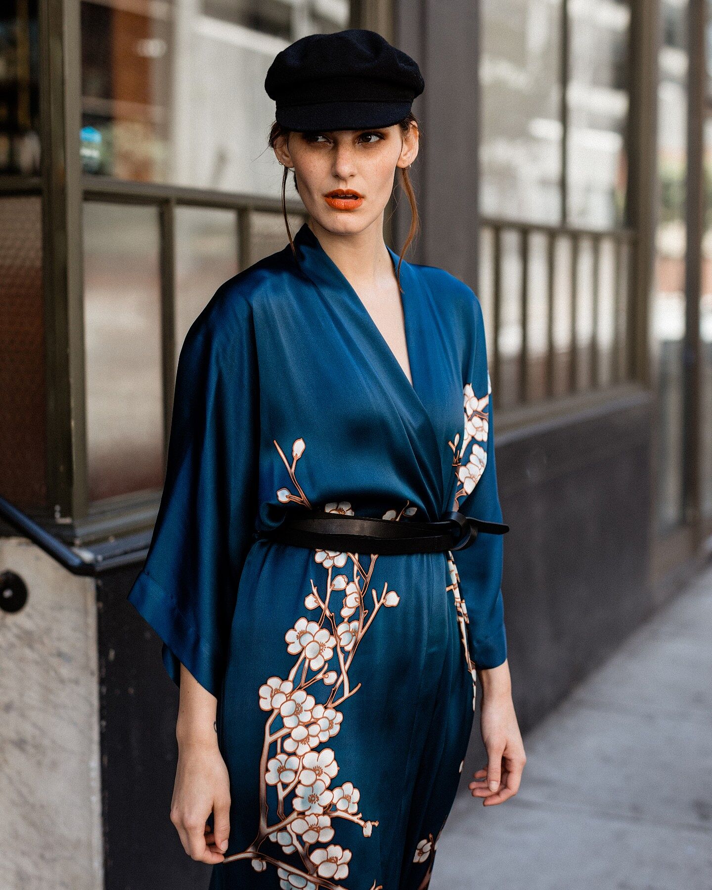 Botan Kimono | Long Silk Kimono Dressing Gown | KIM+ONO