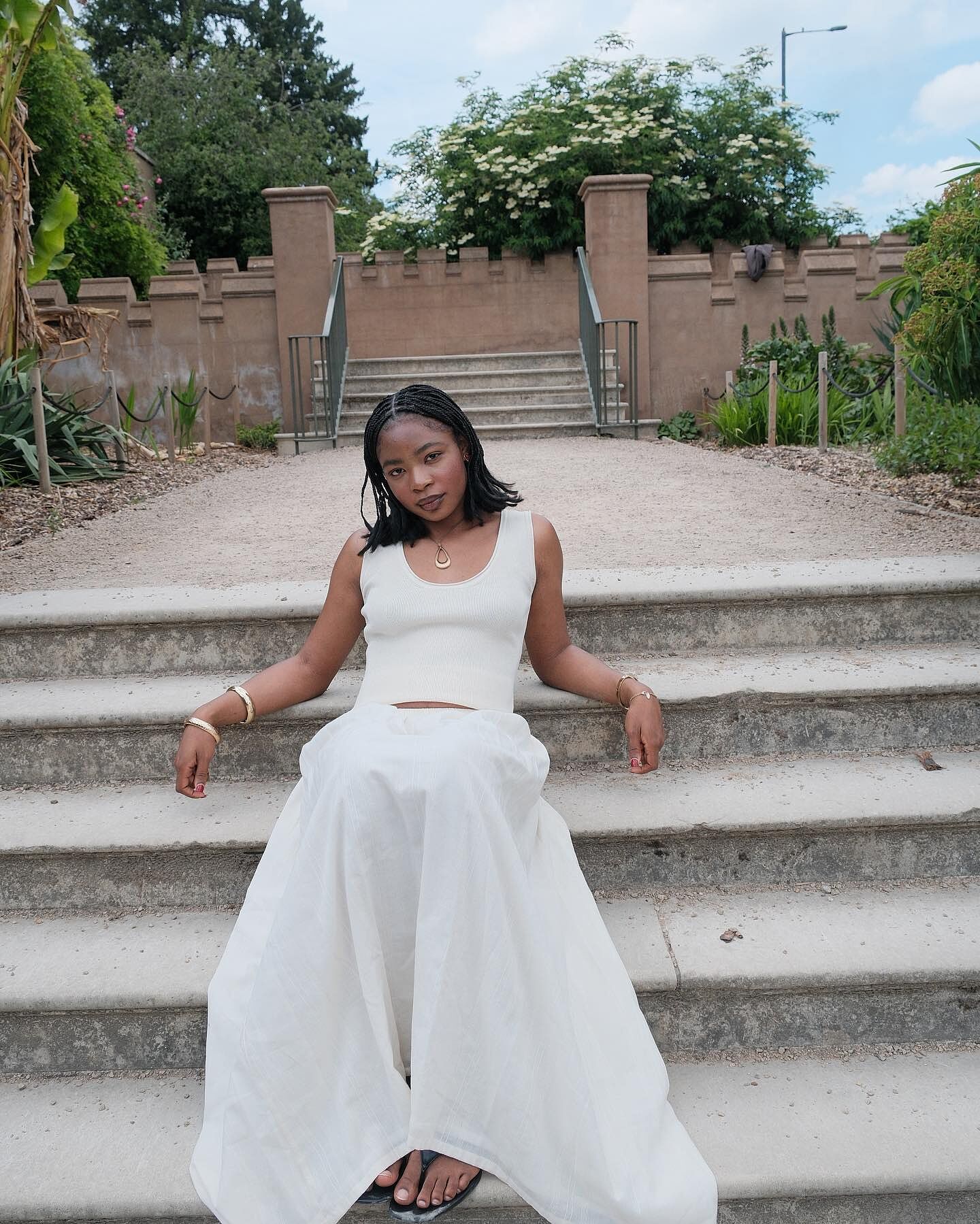 Knitted Tank Top Ivory - Ivory | Djerf Avenue
