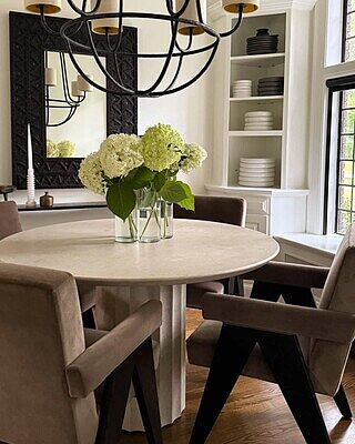 Danae Round Stone Dining Table