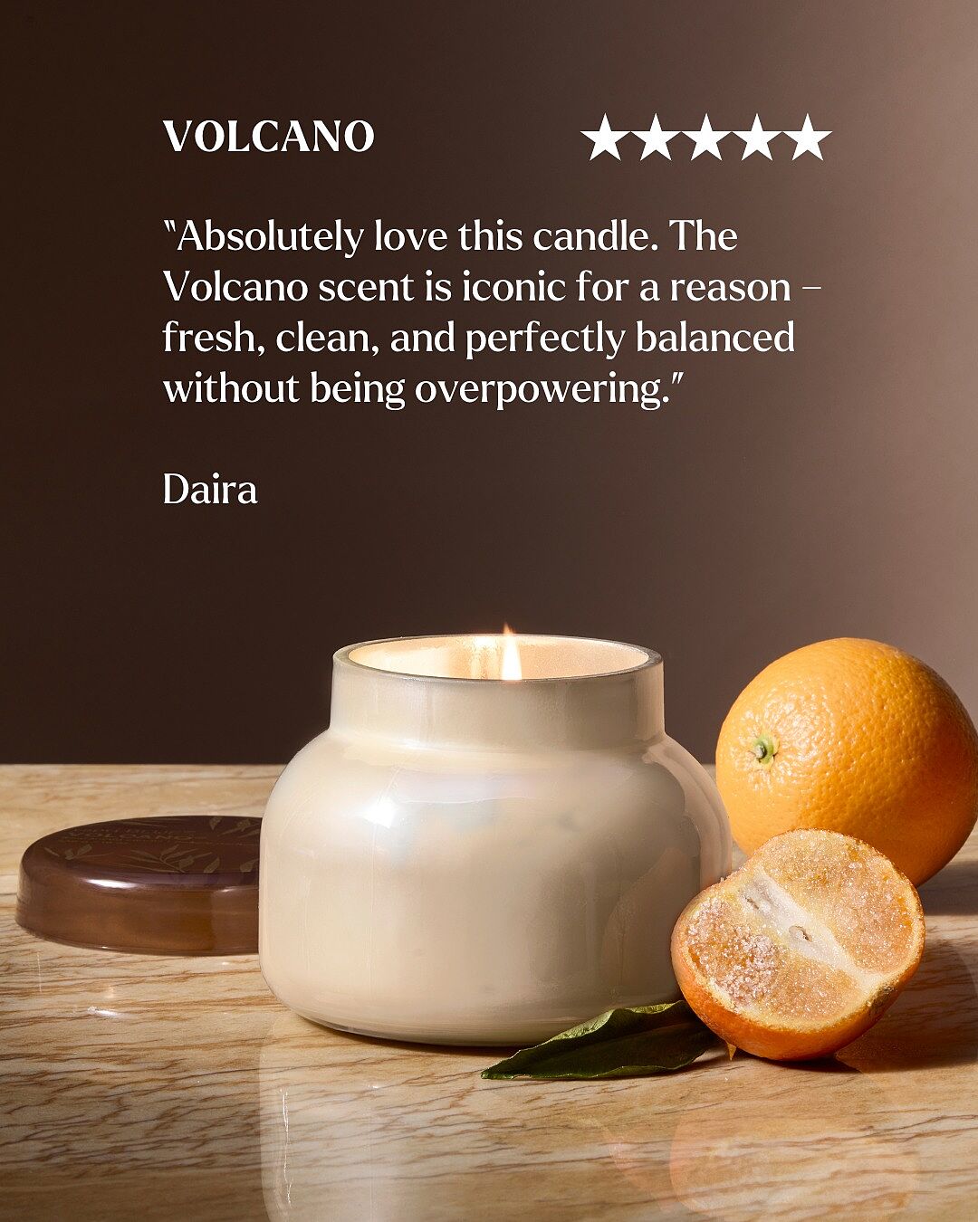 Autumn Glow Volcano White Signature Candle | Capri Blue