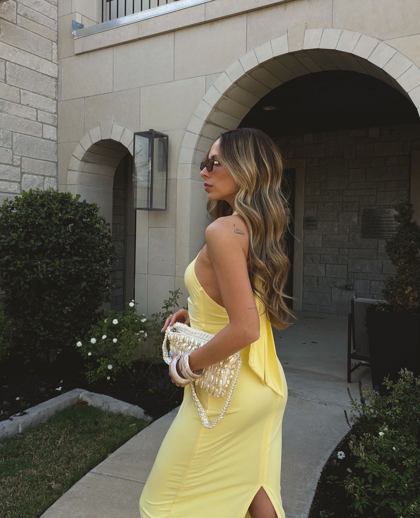 tove ruffled backless halterneck maxi dress in lemon yellow Nahanee Yellow Ruffle Maxi Dress - 14 main image 0