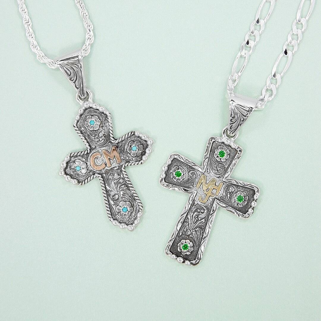 Custom western hot sale cross necklace