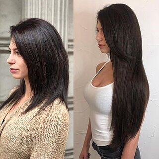 Black/Brown #1b Tape-ins Human Hair