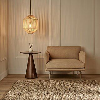 Octon Hand Woven Jute Rug - Natural & Dark Brown