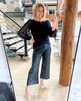 Round Neck Chiffon Sleeve Top