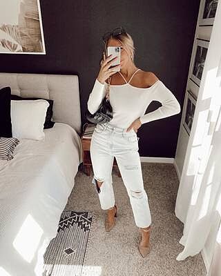 Colin High Rise Distressed Denim 