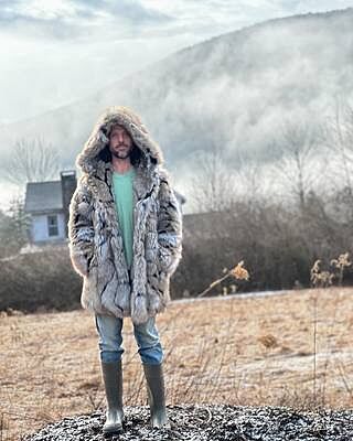 Hooded Men's Faux Fur Coat | Wolverine