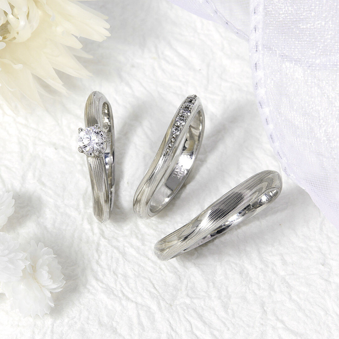 婚約指輪「弓桜」 | 結婚指輪・婚約指輪の杢目金屋