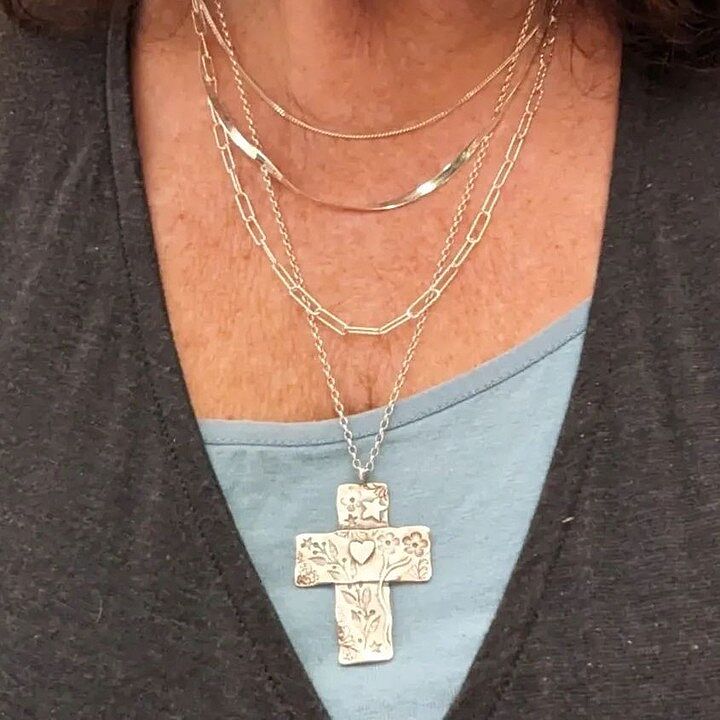 Silpada 925 Sterling Silver Puffy Cross Pendant – Chunky Religious Faith Jewelry – S0437
