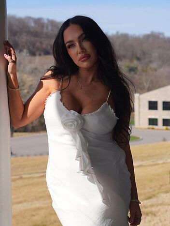 Prosecco White Rosette Frill Maxi Dress