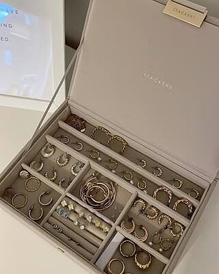 Taupe Classic Jewellery Box Lid