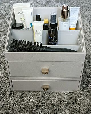 Pebble Grey Makeup Organiser Drawer