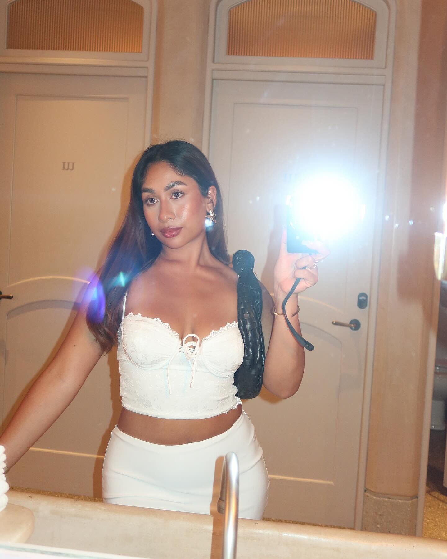 Fortune Lace Trim Crop Top Off White | Selfie Leslie