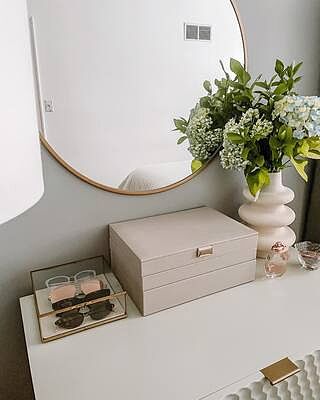 Taupe Classic Jewellery Box Set of 3