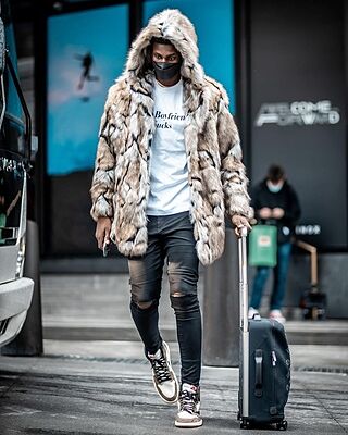 Hooded Men's Faux Fur Coat | Wolverine