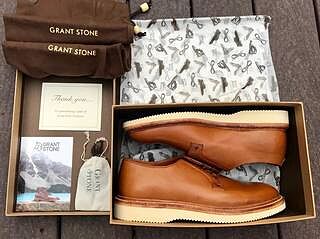 Plain Toe Saddle Tan Veg / Cavity Wedge Sole