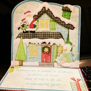 Handmade Waterfall Christmas Gift Card Booklet – Pull-Out Design With 4 Slots For Custom Messages & Holiday Gifts