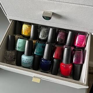 Pebble Grey Classic Nail Polish Drawer
