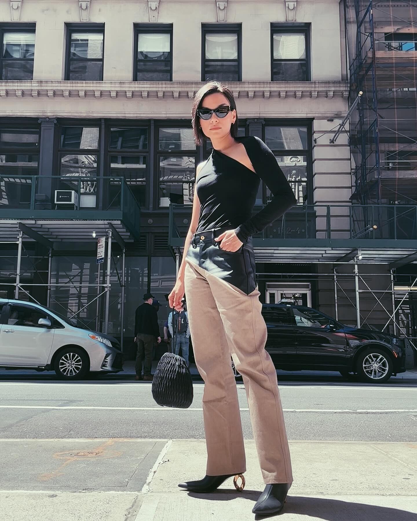 Off White Cocktail Top - Manhattan One Shoulder Top | Marcella