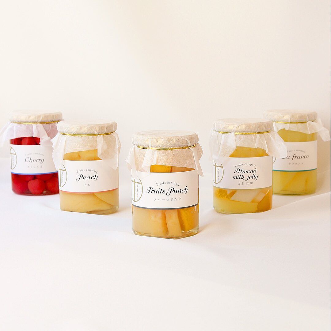フルーツコンポート詰合せ5本入 銀座千疋屋オンラインショップ 14年創業の老舗果物専門店 目利きが選ぶ老舗のギフト