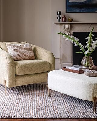 Fara Hand Woven Jute & Wool Rug - Natural & Grey