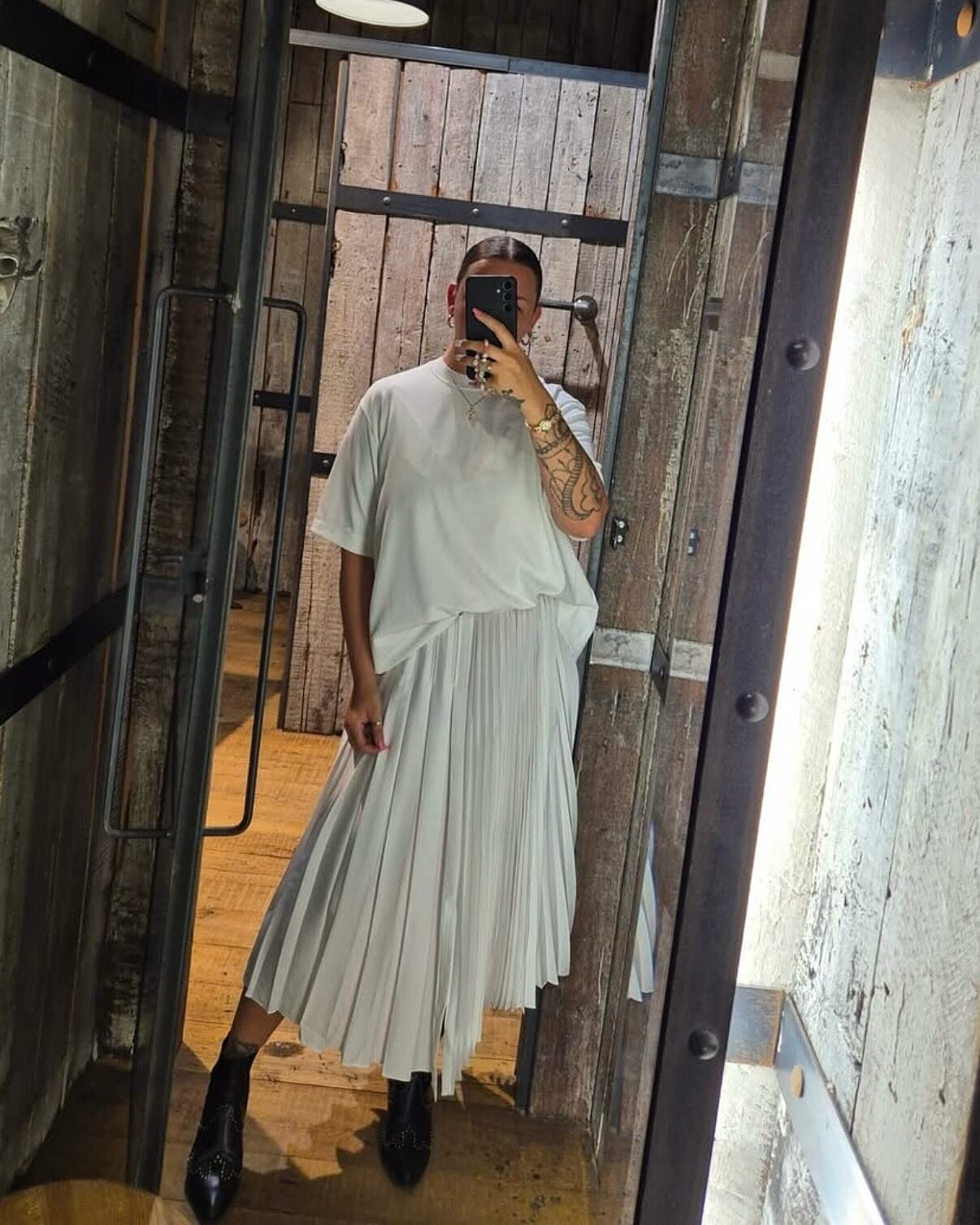 Zoe Lace Up Shearling Lined Leather Boots BLACK SHINE