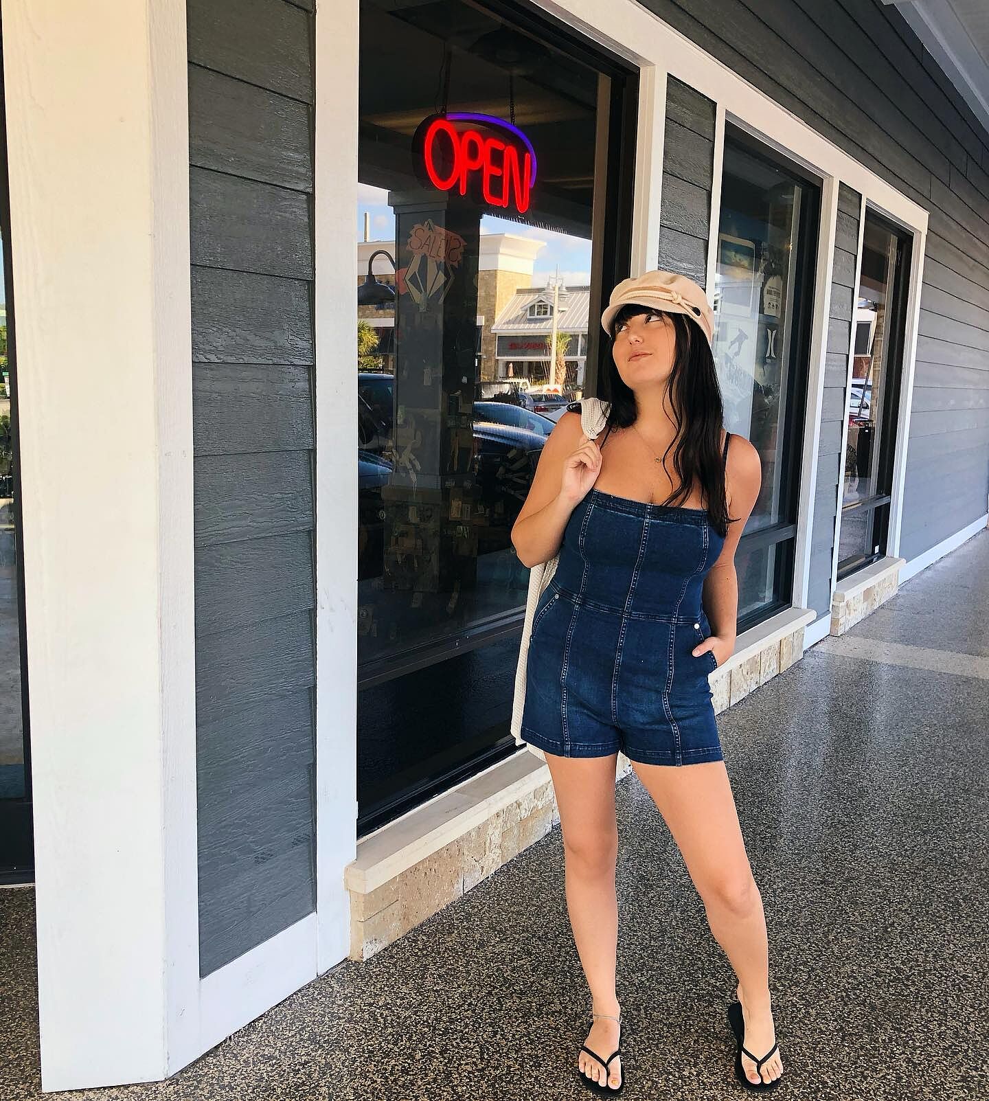 volcom denim romper