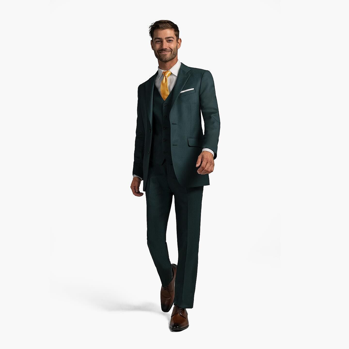 sachin and babi light blue dress Emerald Green Embroidered Mulmul Suit- Set of 3 main image 0
