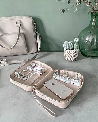 Blush Cable Tidy Bag