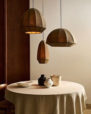 Burnham Fabric Dome Pendant Light- 20 Inch - Olive Green