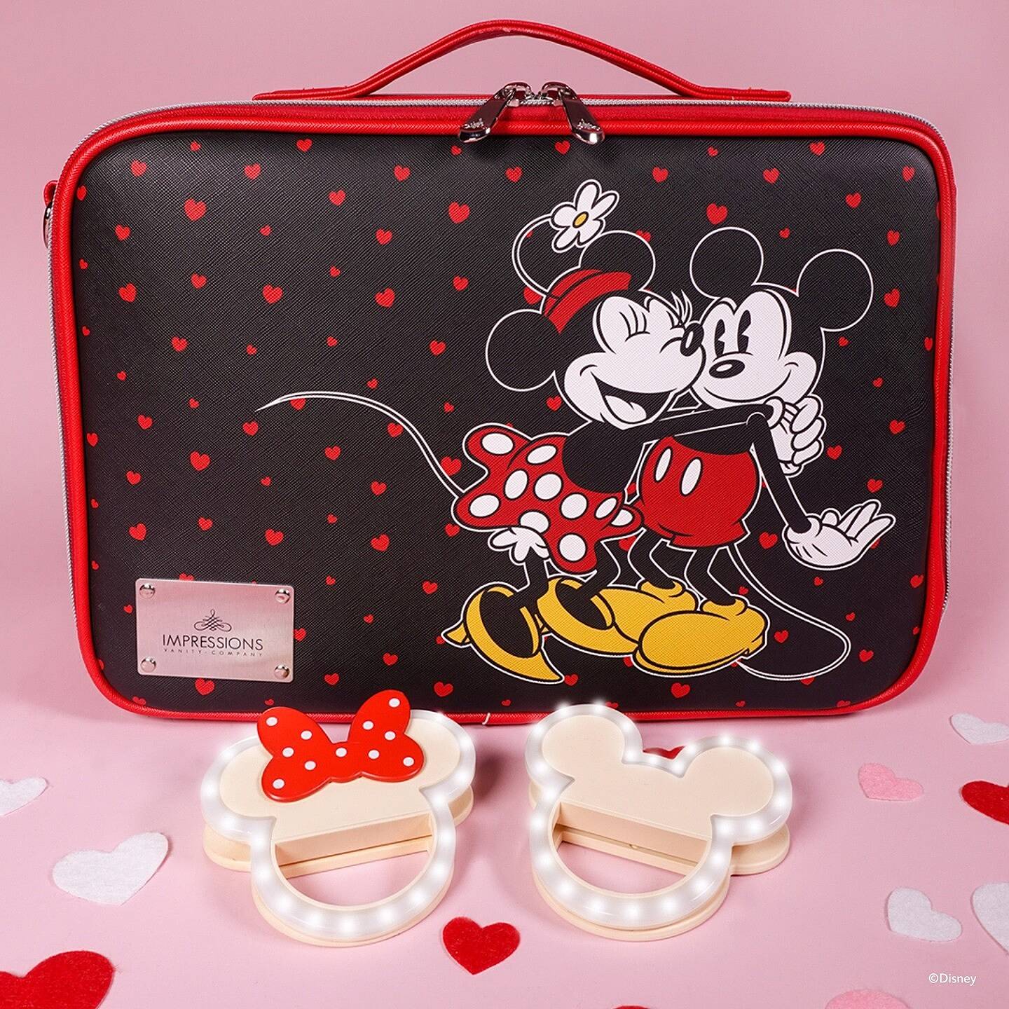 MINNIE AND MICKEY store MAKEUP CARRY CASE WITH ADJUSTABLE DIVIDERS