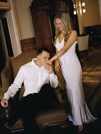 Prosecco White Rosette Frill Maxi Dress