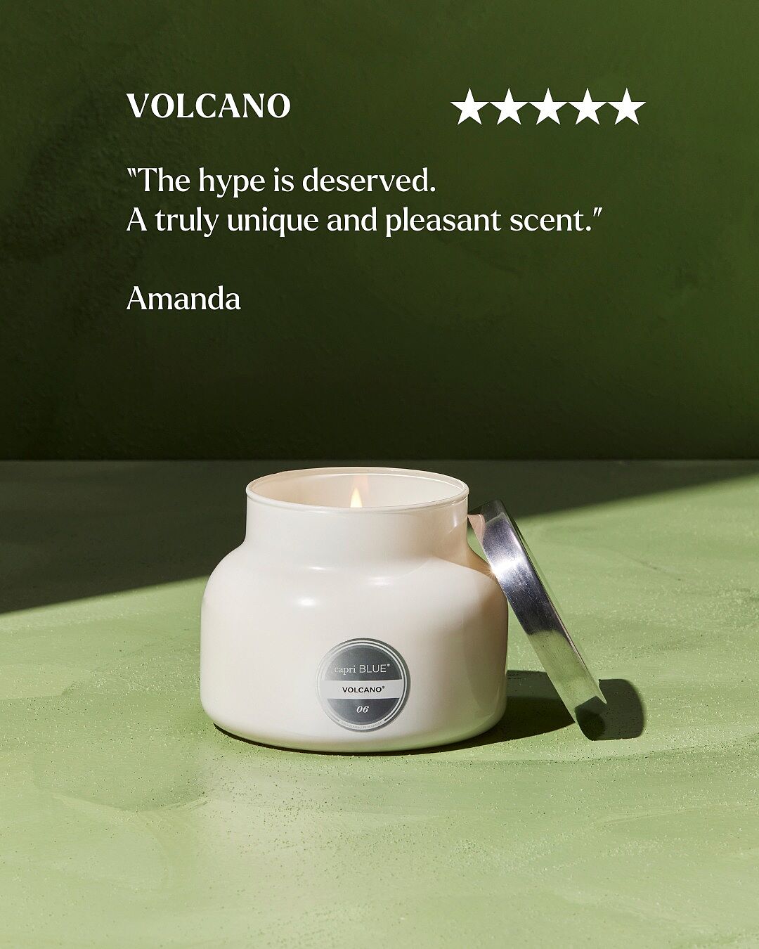 Volcano White Jumbo Candle – 48 Oz | Capri Blue