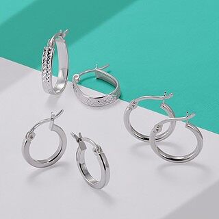Silpada 'Time to Shine' Small Hoop Earrings in Sterling Silver