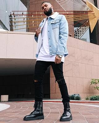 Saint Morta Sherpa Denim Jacket Superwash Blue