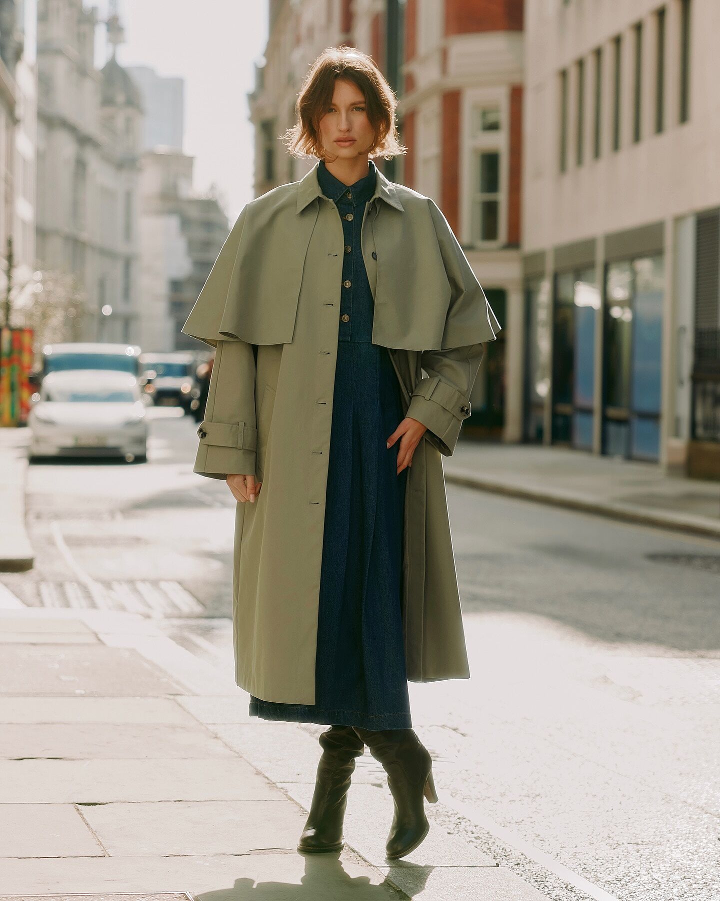 【美品】Riu 2way cape trench coat Cape Trench | Sustainable Womenswear | Albaray