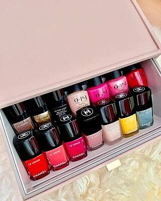 Blush Pink Classic Nail Polish Drawer