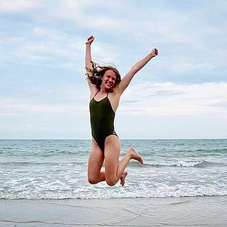 Gavin | Tie-Back One Piece Swimsuit with Embroidered Icons | JOLYN