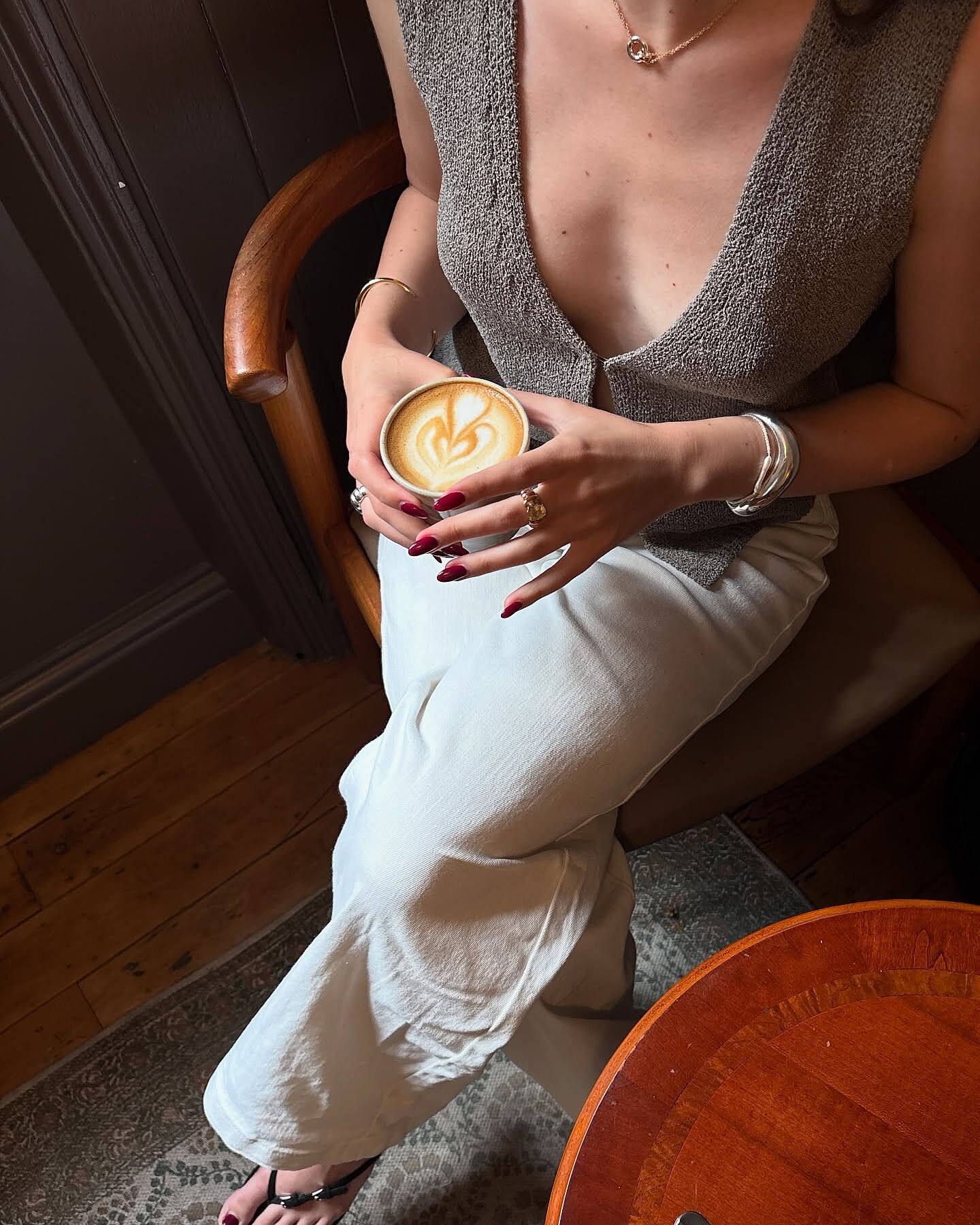 Cropped Length Twill Wide Leg Pant | OAK + FORT